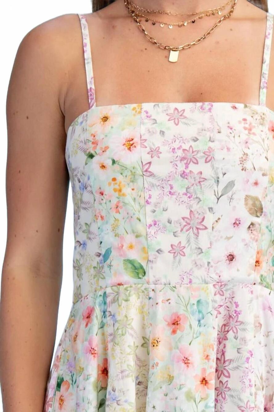 NEW GIGIO mixed floral midi dress in white - Picture 4 of 4